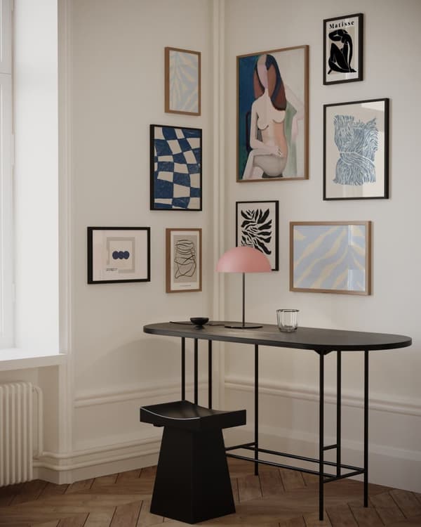 Plakater - Neutral abstrakt kunst / Sæt med 9