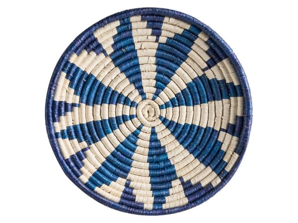 Sett med 6 veggdekorasjoner Flerfarget sjøgress Dekorative hengende tallerkener Kurver Afrikansk stil Boho Hjemmetilbehør