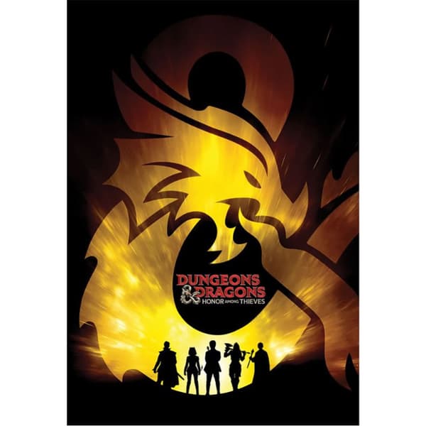 Dungeons & Dragons: Honor Among Thieves Radiance Poster Black/Golden Yellow One Size