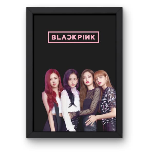 Korean Black and Pink Poster Rosa A3
