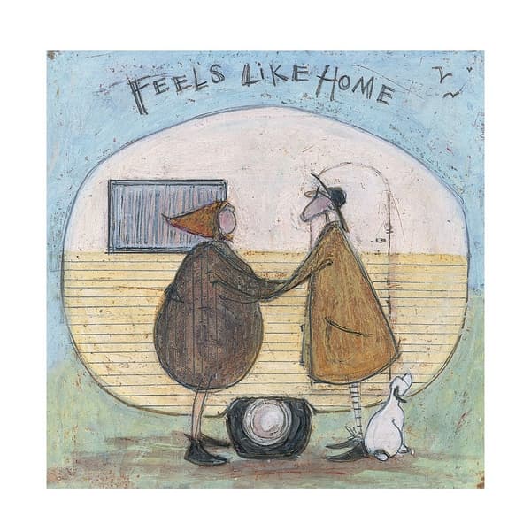 Sam Toft Feels Like Home Paper Print Blue/Brown/Black 40cm x 40cm