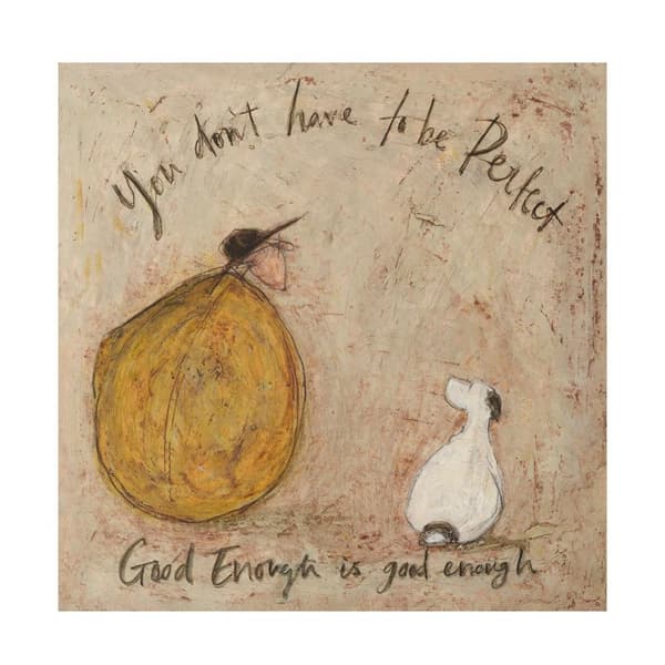 Sam Toft Good Enough Is Good Enough Paper Print Brown/Yellow/White 40cm x 40cm