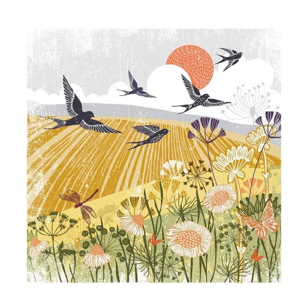 Summer Thornton Skogsmark Natur Svalor Tryck