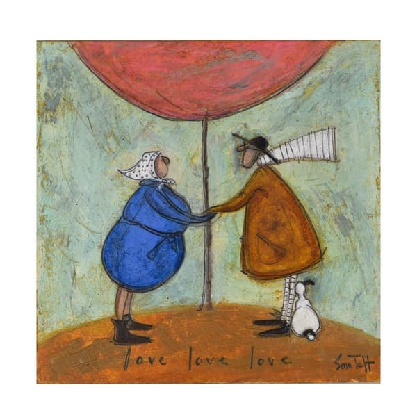 Sam Toft Love Love Love Paper Print Multicoloured 40cm x 40cm