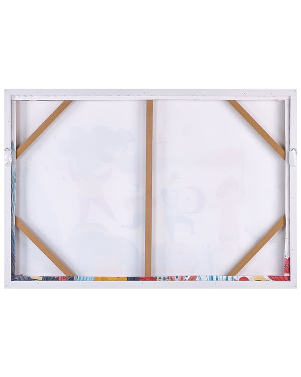 Flerfarvet lærredsmaleri MDF-ramme 63 x 93 cm figurer helte til børn moderne look