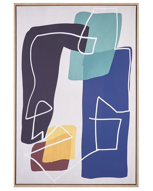 Lærred Vægbillede Multifarvet 93 x 63 cm Polyester og MDF Moderne Stil