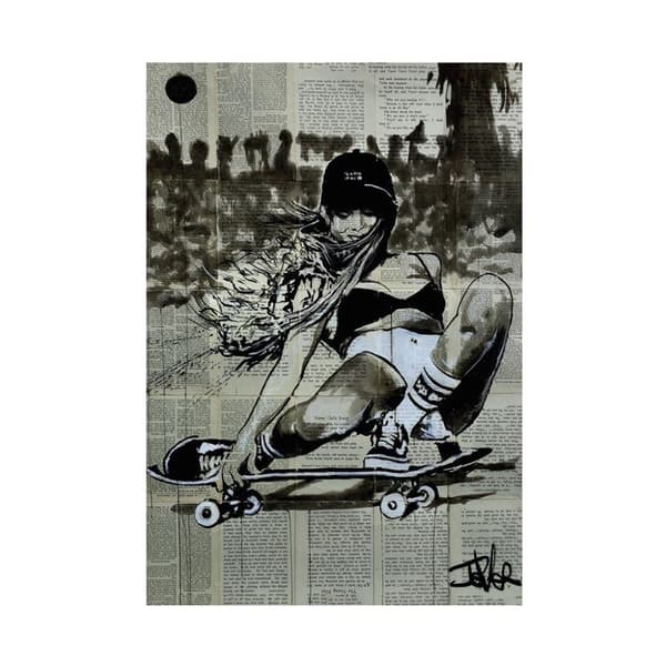 Loui Jover Living It Paper Print White/Black 80cm x 60cm