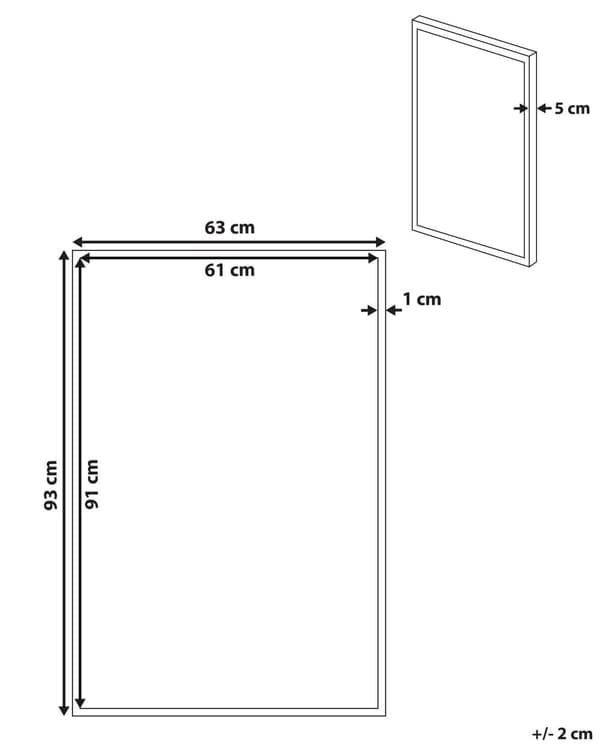 Flerfarvet lærredsmaleri 93 x 63 cm abstrakt mønster MDF-ramme moderne look til stuen entréen