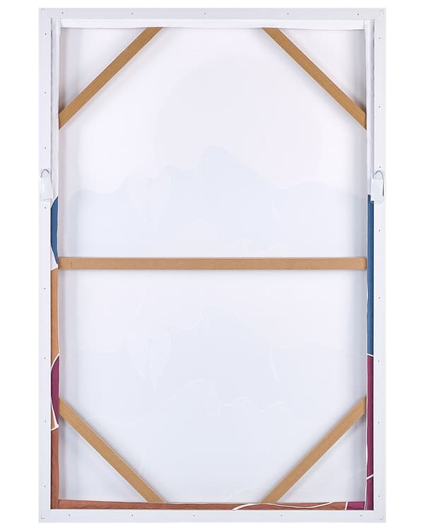 Flerfarvet lærredsmaleri 93 x 63 cm abstrakt mønster MDF-ramme moderne look til stuen entréen
