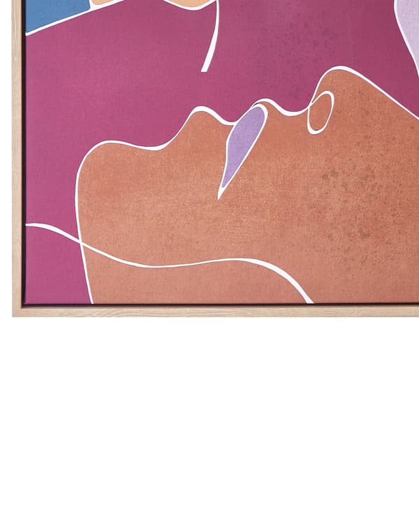 Flerfarvet lærredsmaleri 93 x 63 cm abstrakt mønster MDF-ramme moderne look til stuen entréen