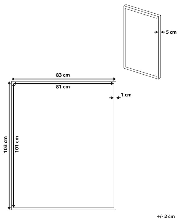 Flerfarvet lærredsmaleri 103 x 83 cm abstrakt mønster MDF-ramme moderne look til stuen entréen