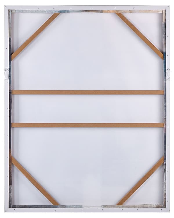 Flerfarvet lærredsmaleri 103 x 83 cm abstrakt mønster MDF-ramme moderne look til stuen entréen