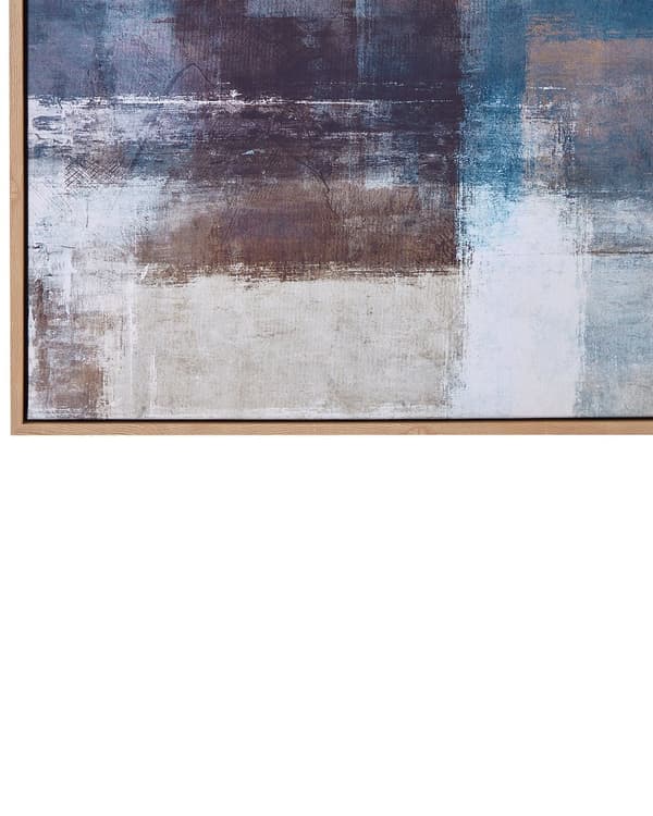 Flerfarvet lærredsmaleri 103 x 83 cm abstrakt mønster MDF-ramme moderne look til stuen entréen