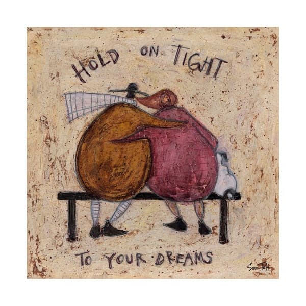 Sam Toft Hold On Tight II Paper Print Black/Brown/Pink 40cm x 40cm
