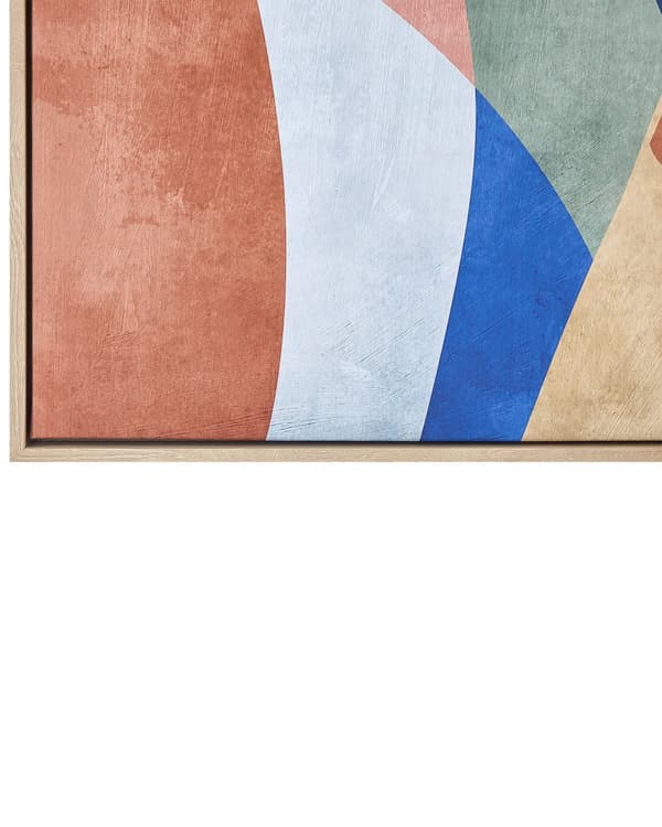 Canvas-taulu monivärinen 63 x 93 cm polyesteri kehystetty abstrakti ripustuskoukut moderni