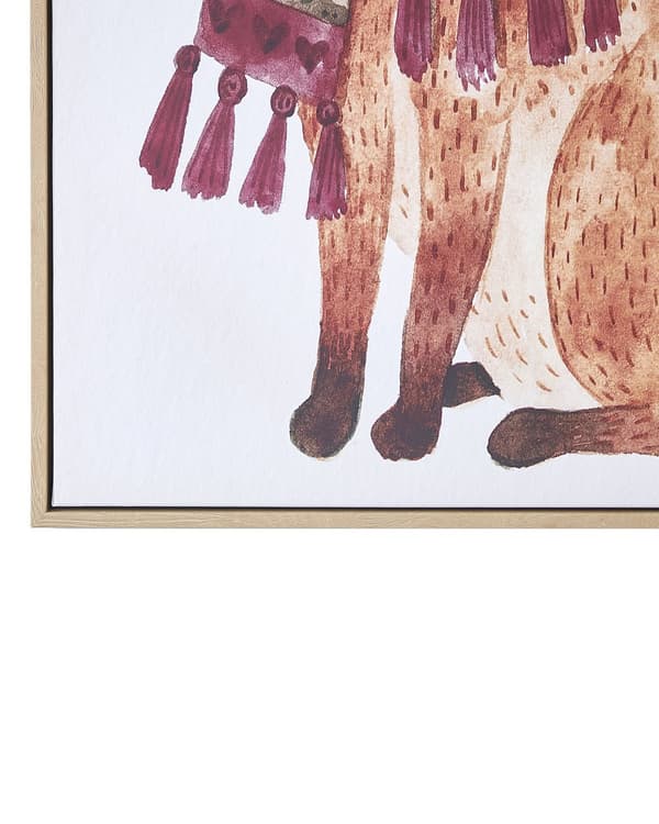 Canvas-taulu ruskea 63 x 93 cm polyesteri lasten ketun kuva ripustuskoukut kehystetty moderni