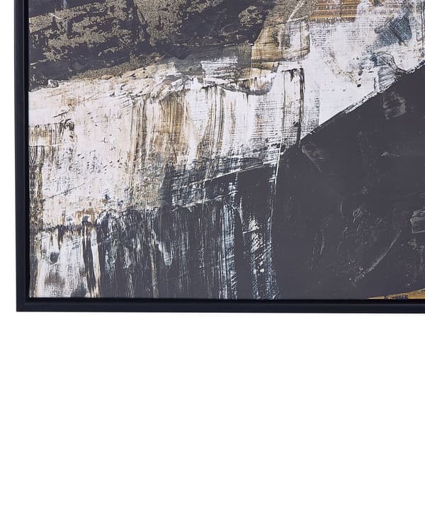 Canvas-taulu musta valkoinen 63 x 93 cm polyesteri kehystetty suorakulmainen abstrakti moderni