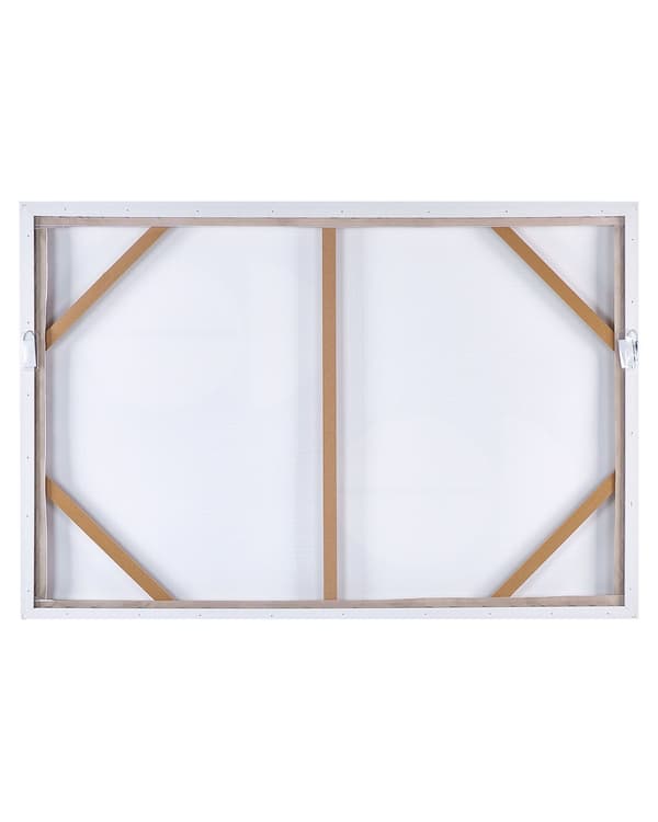 Canvas-taulu beige 93 x 63 cm polyesteri kehystetty suorakulmainen abstrakti moderni
