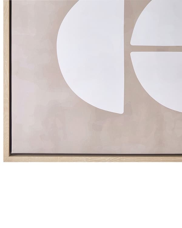 Canvas-taulu beige 93 x 63 cm polyesteri kehystetty suorakulmainen abstrakti moderni