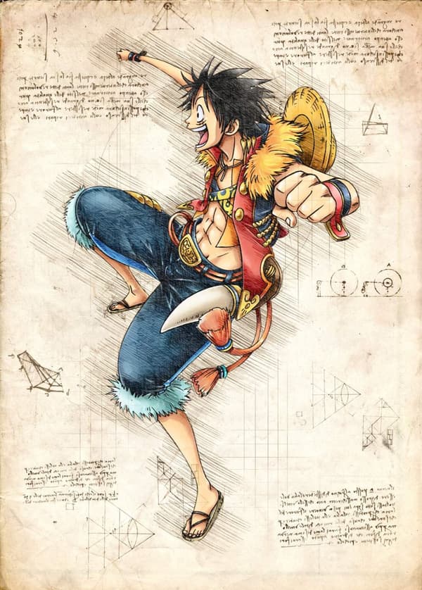 A3 Print - One Piece - Luffy Jump