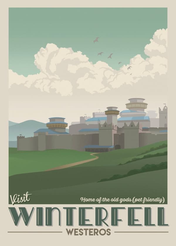 A3 Print - Game Of Thrones - Visit Winterfell