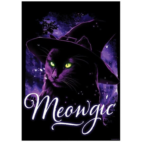 Grindstore Meowgic Poster Purple/Black 44cm x 32cm