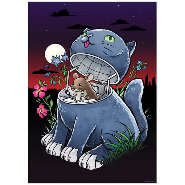 Grindstore The Mouse Is In Control Poster Multicoloured 44cm x 32cm
