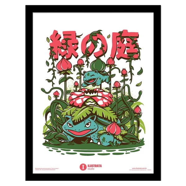 Ilustrata Secret Garden Paper Print Green/Blue/Pink 40cm x 30cm