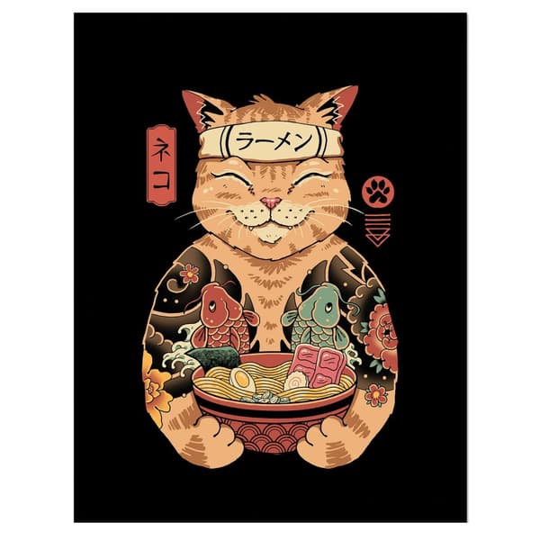 Vincent Trinidad Catana Ramen Paper Print Black/Multicoloured 40cm x 30cm