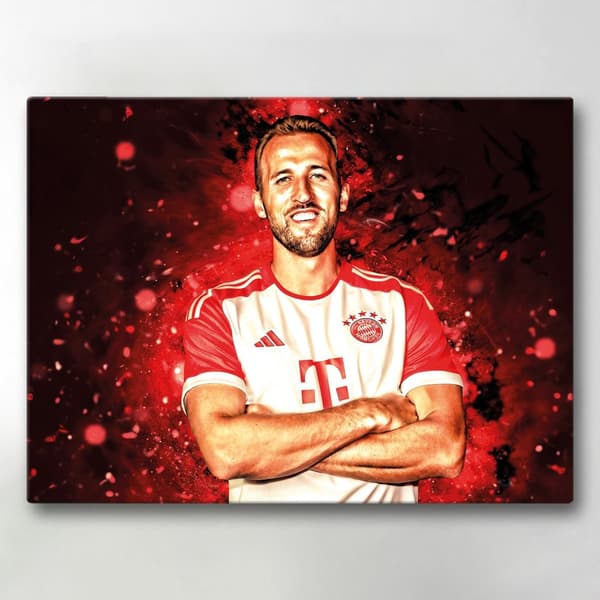 Lærredsbillede / Lærredstryk - Harry Kane - 40x30 cm - Lærred