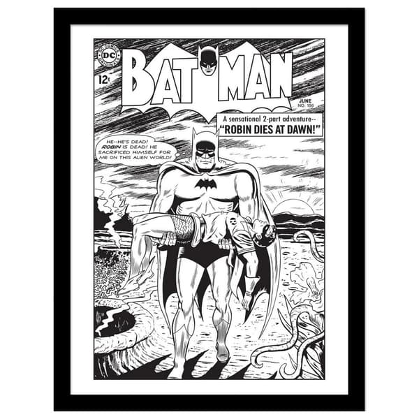 Batman Robin dör vid gryningen Serietidning Black/White 40cm x 30cm