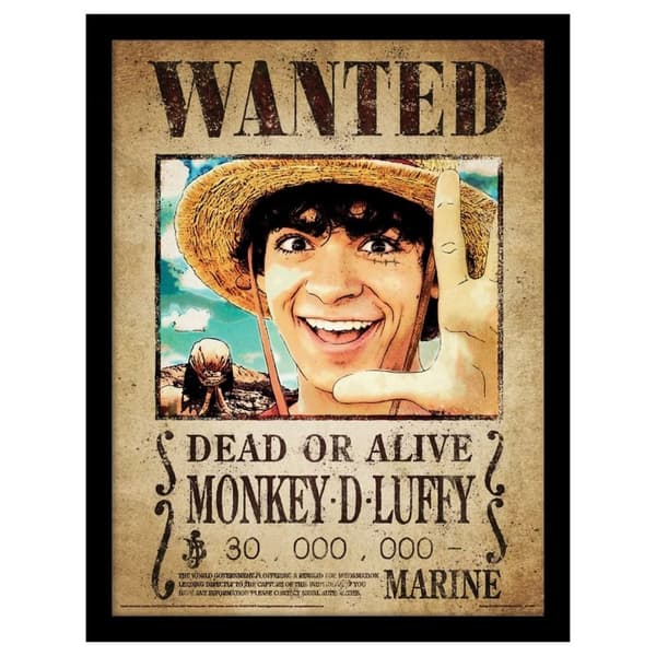One piece live action wanted poster monkey d luffy print cdon