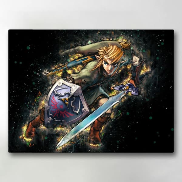 Lærredsbillede / Lærredstryk - Legend of Zelda - 40x30 cm - Lærred