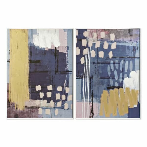 Maalaus DKD Home Decor Moderni Kaupunki 103,5 x 4,5 x 144 cm (2 osaa)