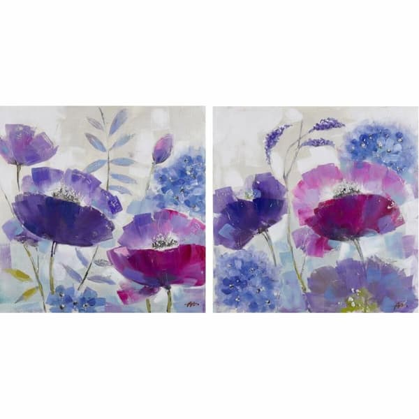 Tavla DKD Home Decor 80 x 3,5 x 80 cm Shabby Chic (2 antal)
