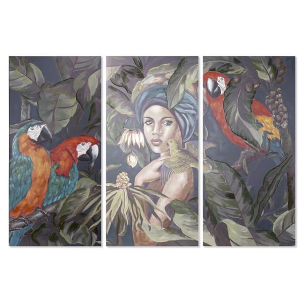 Maleri DKD Home Decor 90 x 3 x 190 cm Kolonistil (3 enheder)