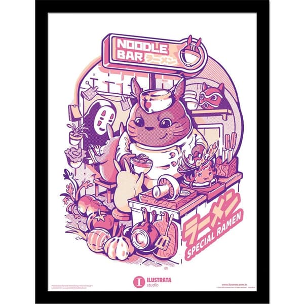 Ilustrata My Neighbour Noodle Bar Print Multicoloured 40cm x 30cm