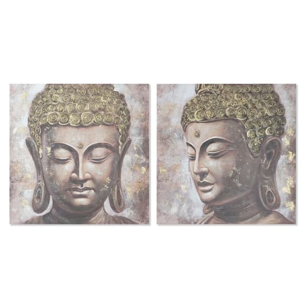 Tavla Home ESPRIT Buddha Orientalisk 100 x 3 x 100 cm (2 antal)