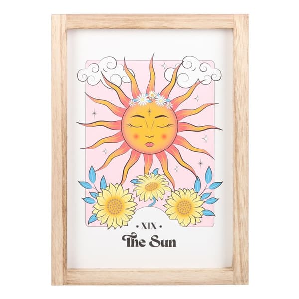 Something Different Celestial The Sun Framed Art Print Pink/Orange/Yellow 35cm x 25cm