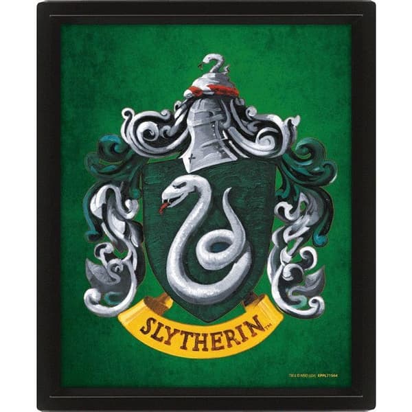 Harry Potter Slytherin 3D Lenticular Poster Green/Silver 10in x 8in