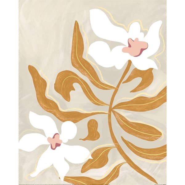 Arty Guava Flower Print Grey/Brown/White 50cm x 40cm