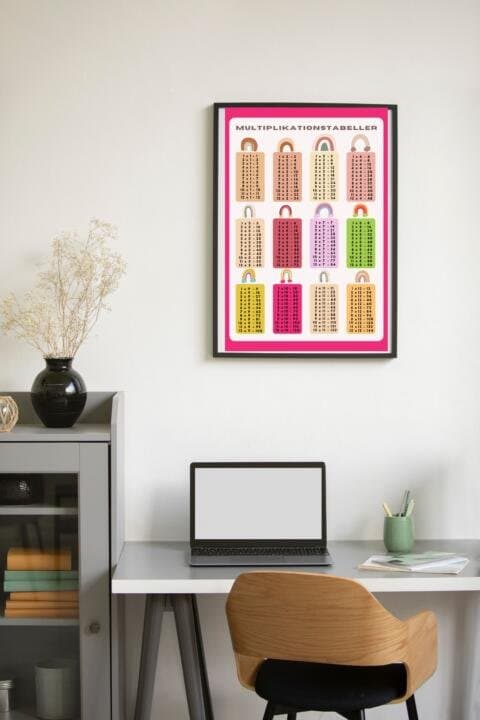 Multiplikationtabell Affisch upp till 12 Barnrum Poster