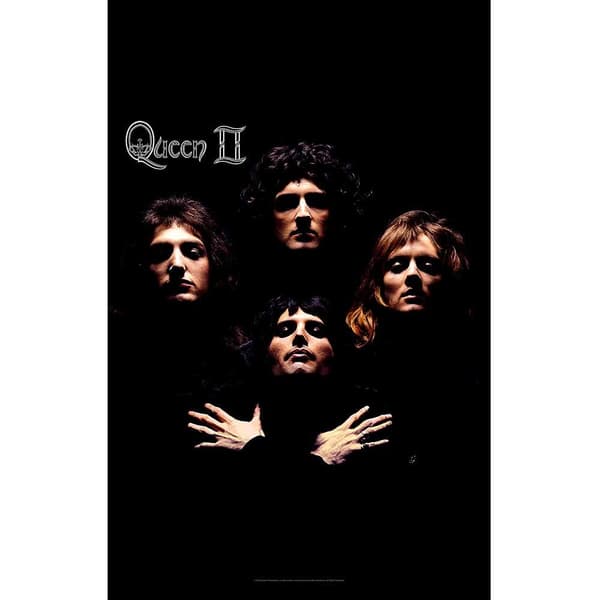 Queen II Polyester Poster Black 106cm x 70cm