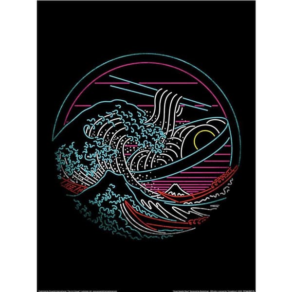 Rocket Man Noodle Wave Paper Print Multicoloured 40cm x 30cm