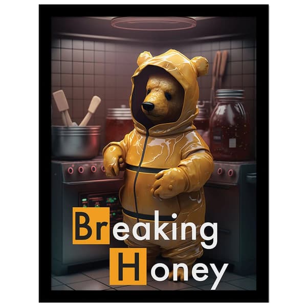 Ada Ingram Breaking Honey Framed Poster Grey/Yellow 40cm x 30cm