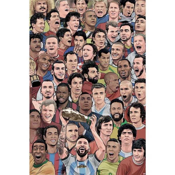 Pyramid International Legends Football´s Greatest Players Poster Multicoloured 91.5cm x 61cm