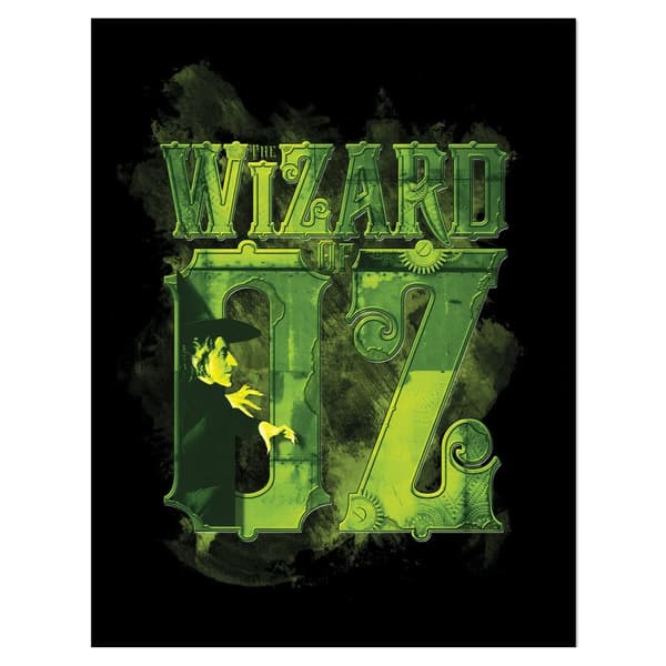 The Wizard Of Oz Logo Wicked Witch Of The West Framed Poster Green/Black 40cm x 30cm