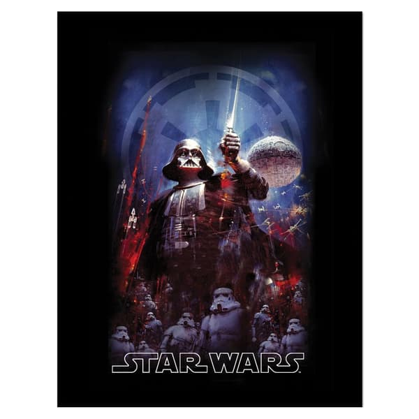 Star Wars Empire Montage Framed Poster Black/Blue/Red 40cm x 30cm