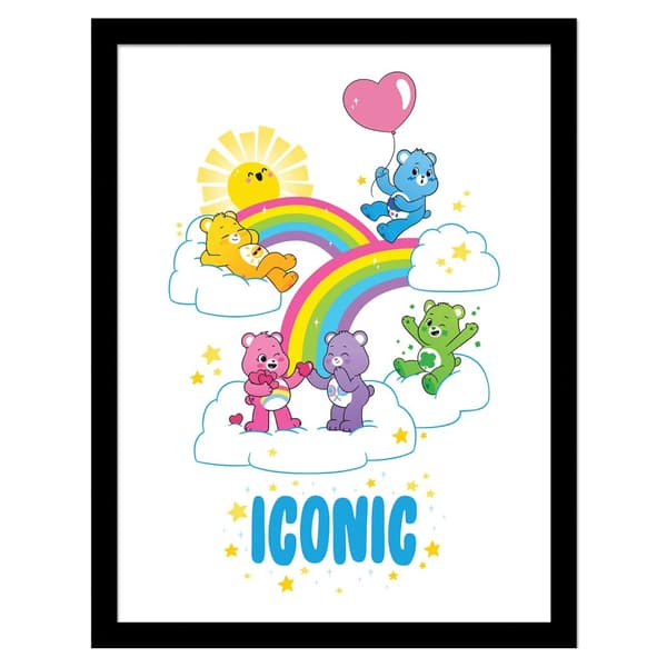 Care Bears Iconic Framed Poster Multicoloured 40cm x 30cm