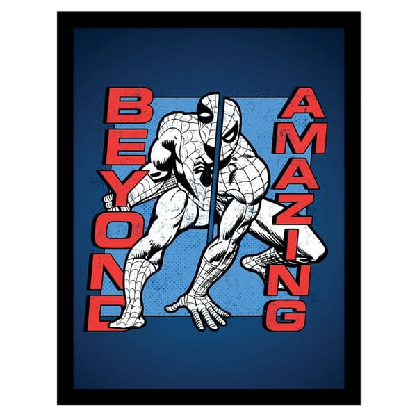 Spider-Man Beyond Amazing 4 Framed Poster Blue/White/Red 40cm x 30cm